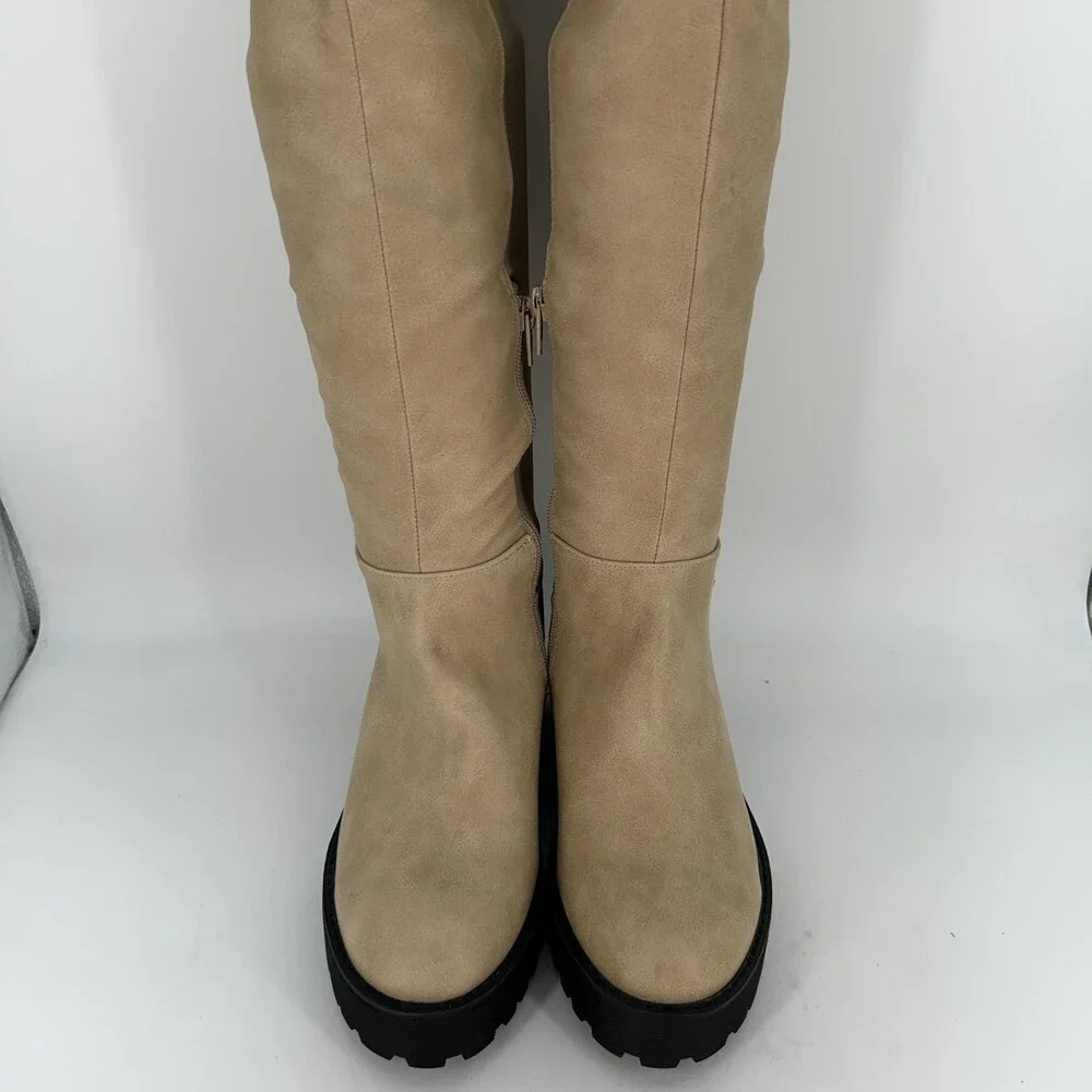 Dirty Laundry Boots Womens Size 6 Manifest Platform Over The Knee Lug Sole